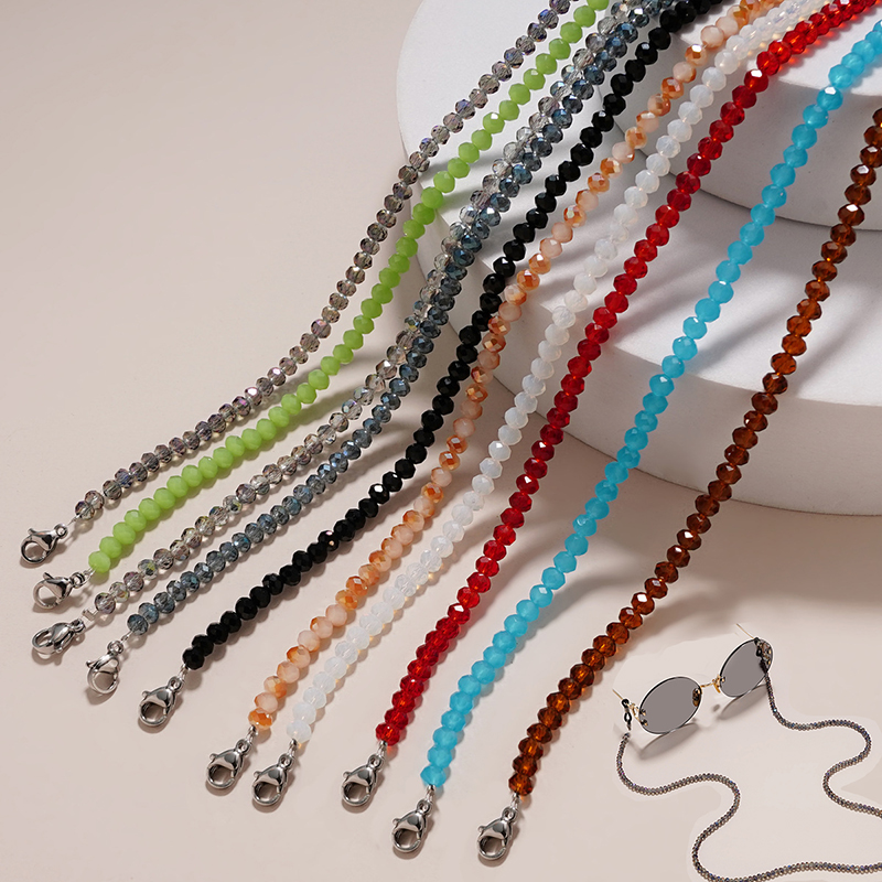 Mask Chain Holder - Corrente de óculos de cristal para
