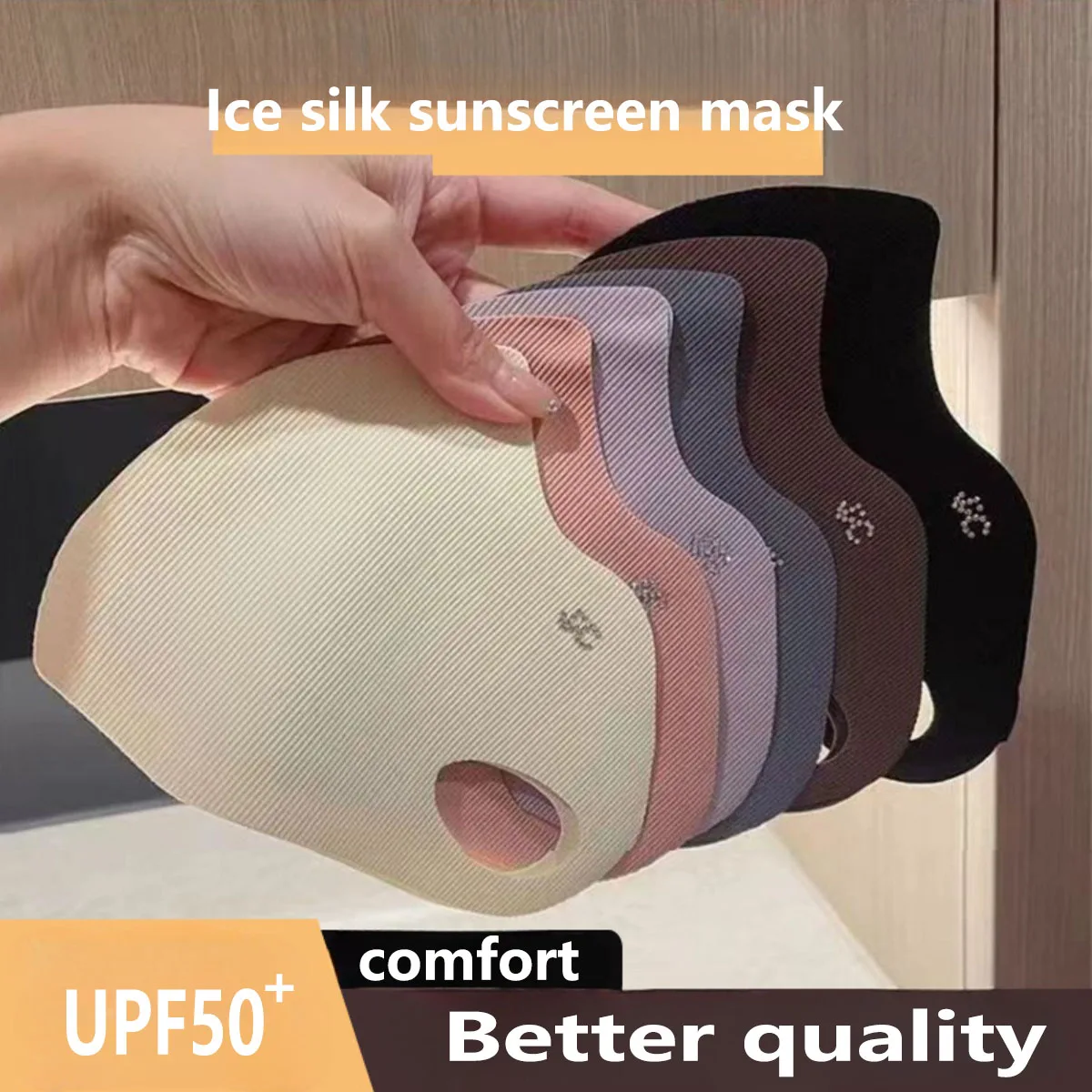 Cloth Face Mask Washable - Máscara de Seda Gelada com 5