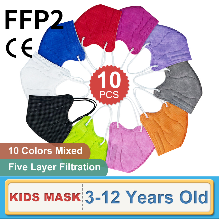 Kids Face Mask - 10 pçs crianças ffp2 máscara facial