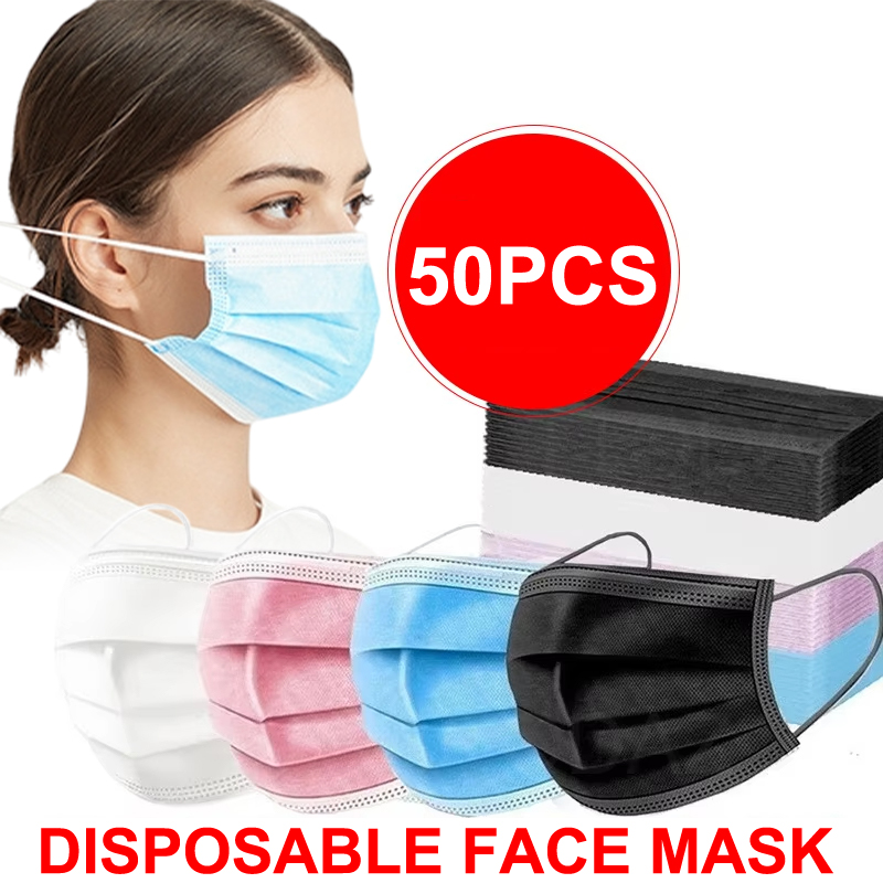 Disposable Mask Blue - 50 pçs máscara de 3 camadas