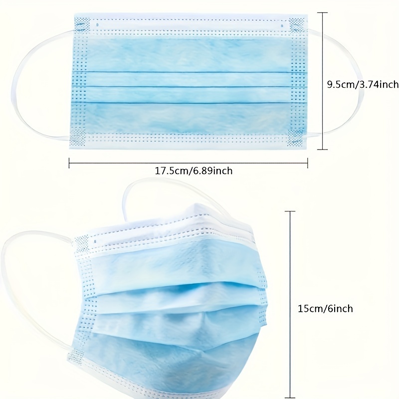 100 unidades de máscaras prote - Disposable Mask Blue avaliação e preço