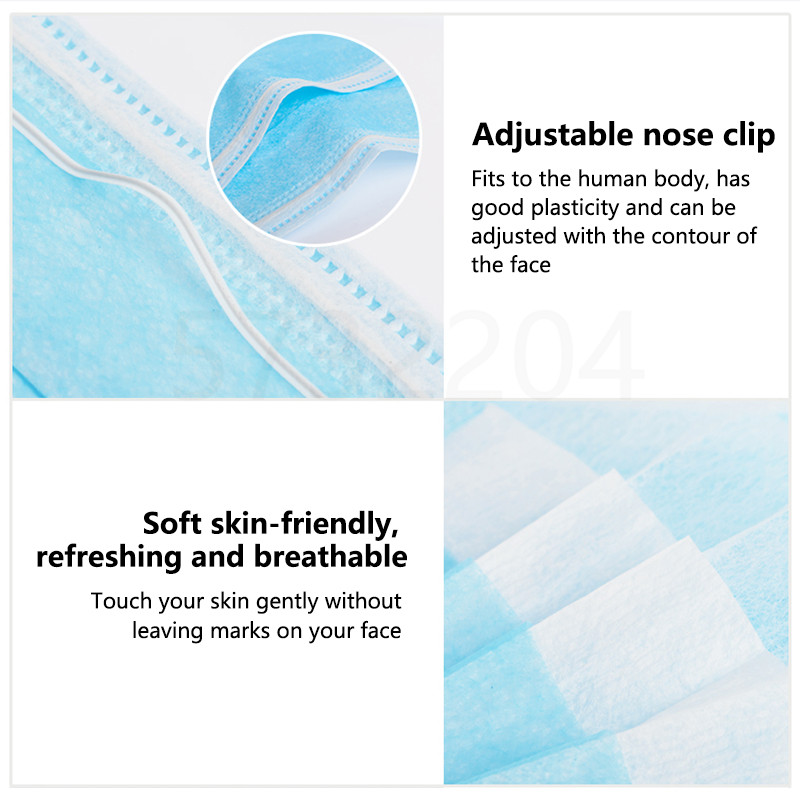 10/50/100/200PCS Máscara Desca - Disposable Mask Blue avaliação e preço